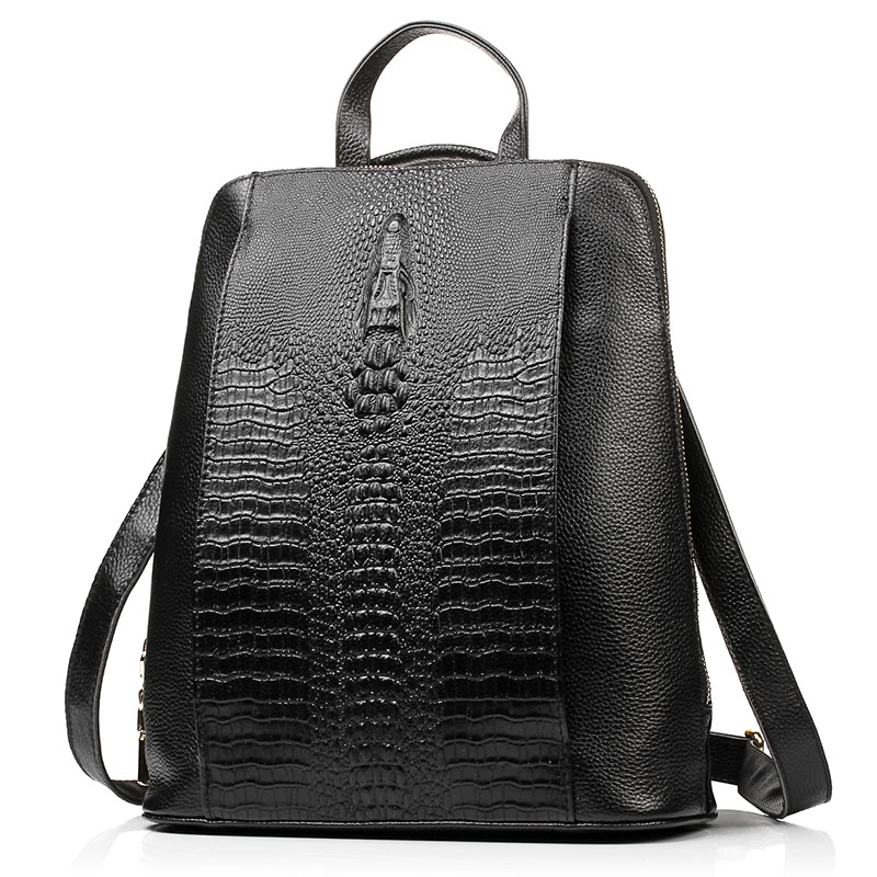 Zency Women's Crocodile Leathe - Leather Work Bag ulasan dan harga