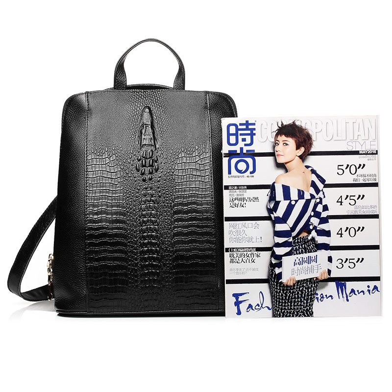 Zency Women's Crocodile Leathe - Leather Work Bag ulasan dan harga